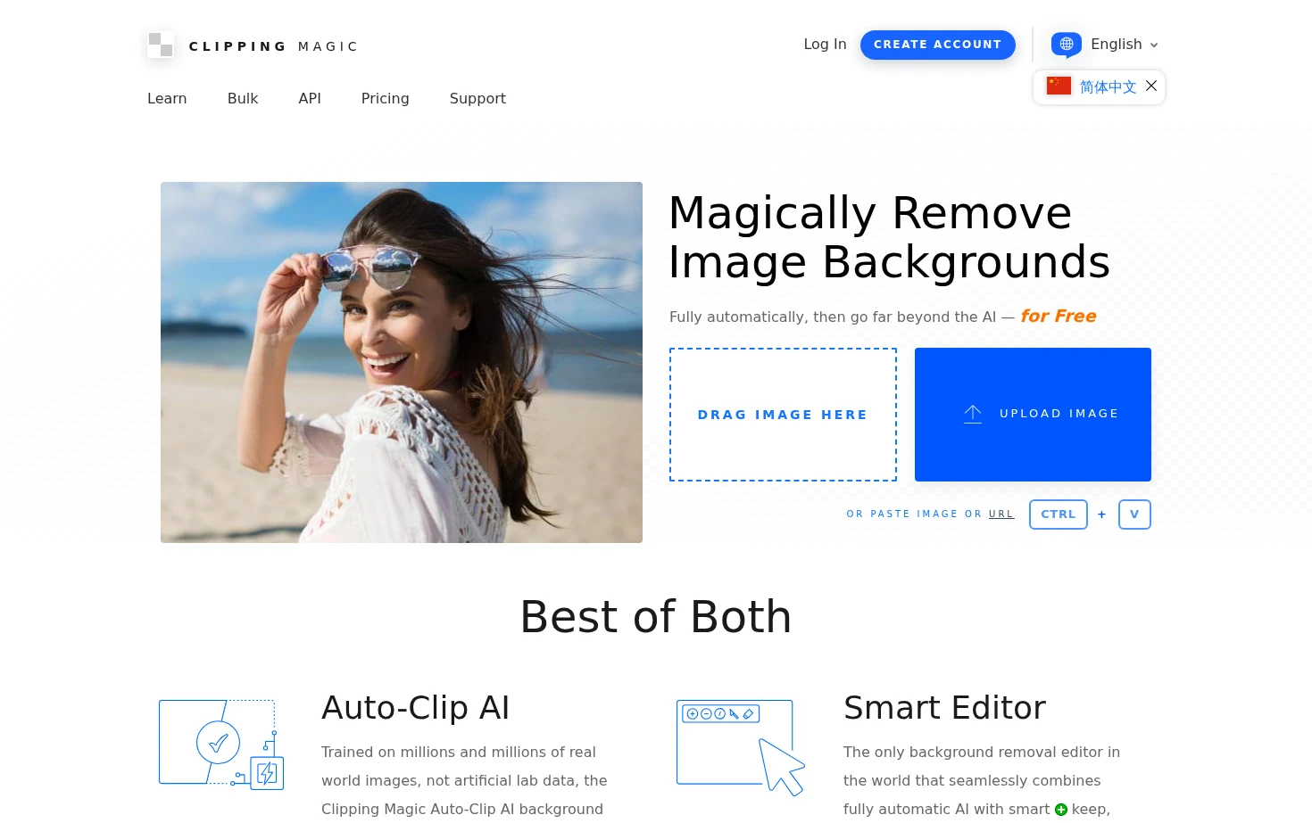 Clipping Magic 页面快照